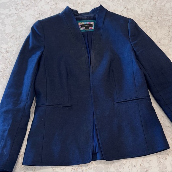 J Crew, size 4, Navy Blue Blazer - Picture 3 of 9